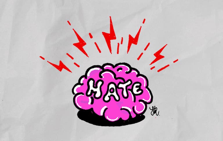 Jakub Regulski ilustruje problem intenetowego hejtu